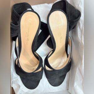 Gianvito Rossi Minerva Black Suede Strappy Heels